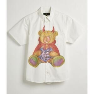 Teddy Fresh Big Bear‎ Multicolor Button Down Shirt Size Small New Demon